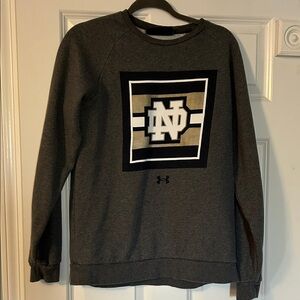 Notre Dame Under Armor gray sweatshirt, women’s size medium
